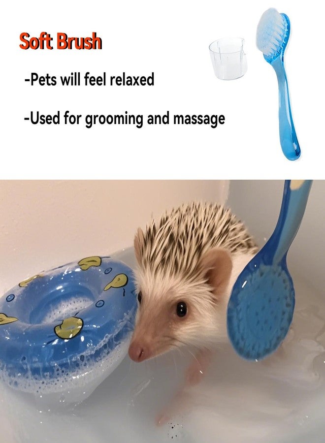 JSLZF Hedgehog Bath Supplies Grooming Kit: Foldable Bathtub, Nail Clippers, Bathing Brushes, Towel for Hedgehog Small Pets like Guinea Pigs - Image 4